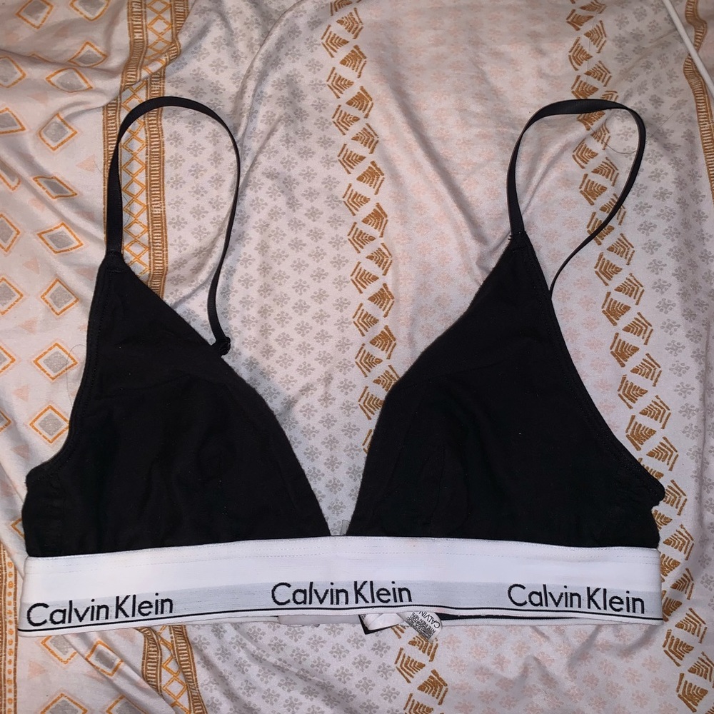 Modern cotton triangle bralette